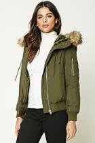 Forever21 Faux Fur-lined Hooded Jacket
