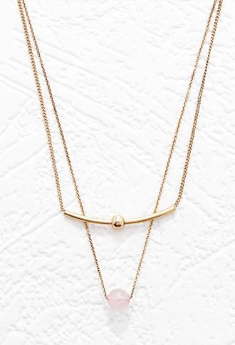 Forever21 Faux Gemstone Necklace Set