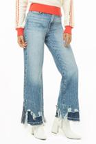 Forever21 Distressed Wide-leg Jeans