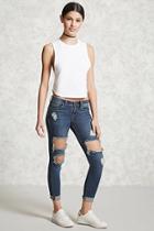Forever21 Distressed Cuffed Jeans