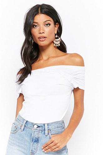 Forever21 Surplice Short-sleeve Tee