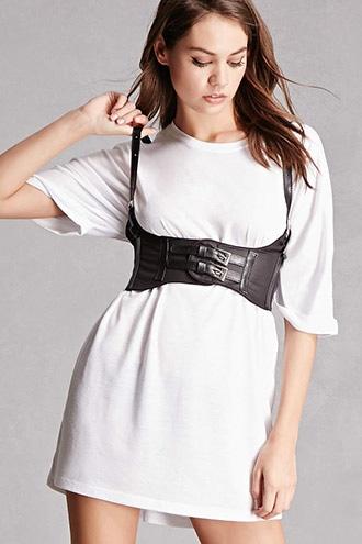 Forever21 Kikiriki Faux Leather Corset