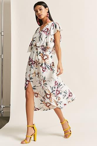 Forever21 Orchid Print Dress