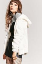 Forever21 Faux Shearling Hooded Jacket