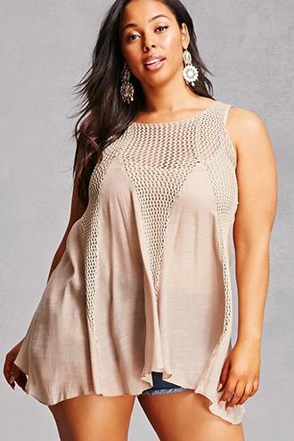 Forever21 Plus Size Open Knit Tunic
