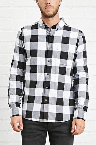 Forever21 Slim-fit Plaid Shirt