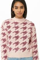 Forever21 Metallic Houndstooth Knit Sweater