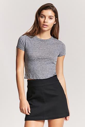 Forever21 Pull-ring Denim Mini Skirt
