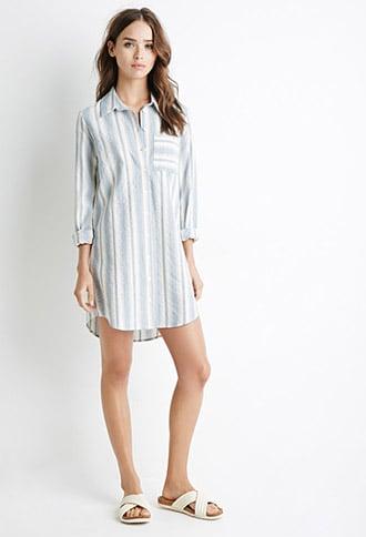 Forever21 Multi-stripe Shirt Dress