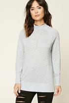 Forever21 Women's  Heathered Mock Neck Sweater