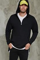 Forever21 Zippered Pullover Hoodie