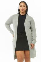Forever21 Plus Size Longline Brushed-knit Open-front Cardigan
