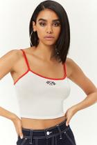 Forever21 Embroidered Cropped Cami