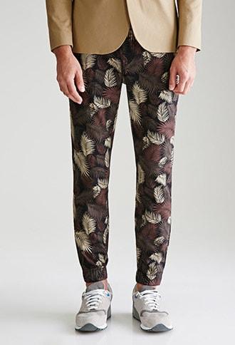 Forever21 Palm Camo Chino Joggers