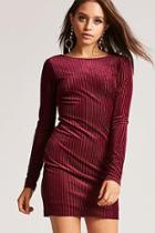 Forever21 Velvet Shadow-striped Dress