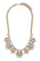 Forever21 Peach Faux Gem Statement Necklace