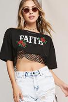 Forever21 Faith Open-mesh Tee