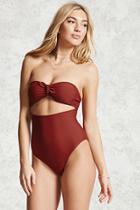 Forever21 Bow-front Cutout One Piece