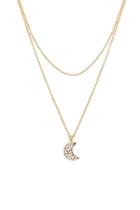 Forever21 Layered Crescent Pendant Necklace