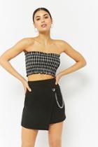 Forever21 Plaid Smocked Cropped Tube Top