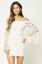 Forever21 Women's  Baroque Print Burnout Dress