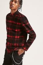 Forever21 High-low Plaid Flannel Shirt