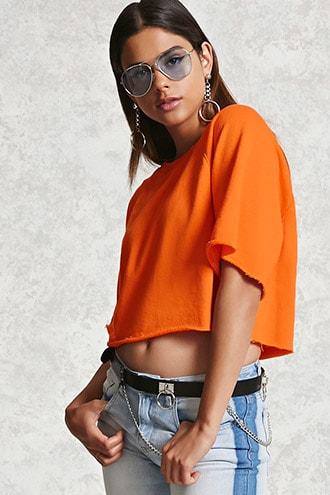Forever21 Raw-cut Boxy Pullover