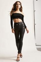 Forever21 Coated Moto Pants