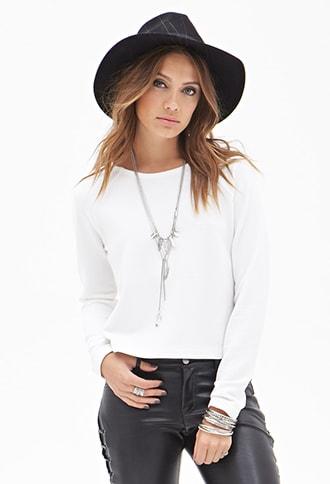 Forever21 Ribbed Boxy Top