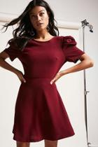 Forever21 Puff-sleeve A-line Dress