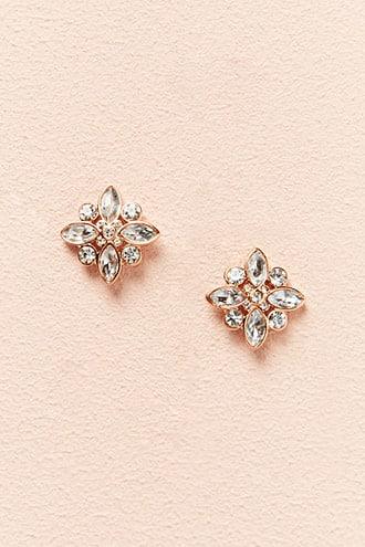 Forever21 Rhinestone & Jewel Stud Earrings