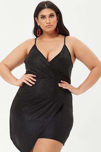 Forever21 Plus Size Faux Wrap Mini Dress
