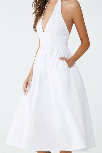 Forever21 Poplin Halter Midi Dress