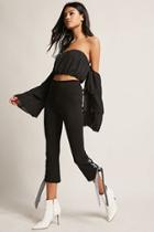 Forever21 Lace-up Flare Pants