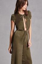 Forever21 Satin Self-tie Jumpsuit