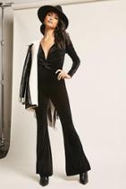 Forever21 Velvet Flare Jumpsuit
