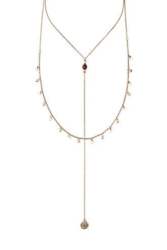 Forever21 Drop Chain Layered Necklace