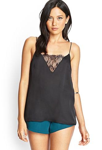 Forever21 Eyelash Lace Inset Cami