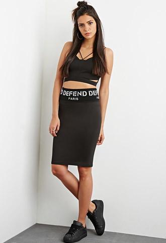 Forever21 Defend Paris Pencil Skirt