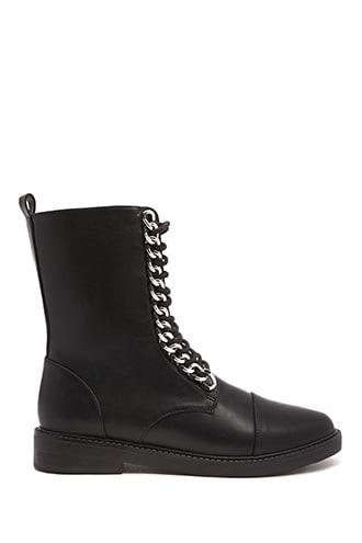Forever21 Curb Chain Combat Boots
