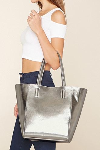 Forever21 2-in-1 Faux Leather Tote
