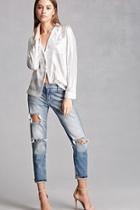Forever21 Distressed Short Low-rise Jeans