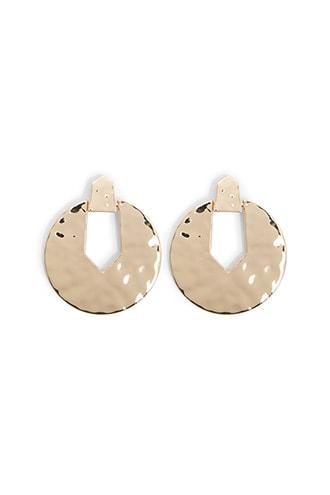 Forever21 Hammered Cutout Drop Earrings