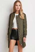 Forever21 Longline Bomber Jacket