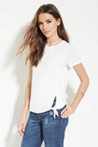 Love21 Women's  Contemporary Knotted-hem Tee