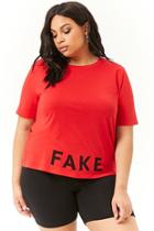 Forever21 Plus Size Fake Graphic Tee