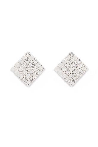 Forever21 Square Rhinestone Stud Earrings