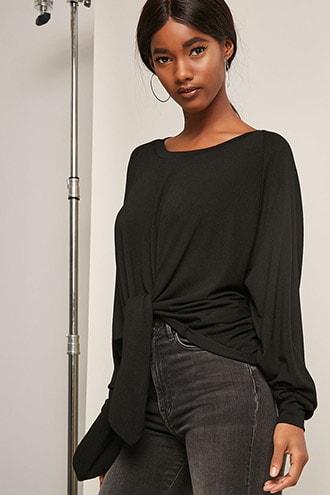 Forever21 Self-tie Raglan Top