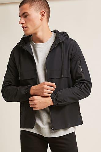 Forever21 Zip-vent Hooded Jacket