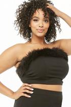 Forever21 Plus Size Faux Fur-trim Tube Top